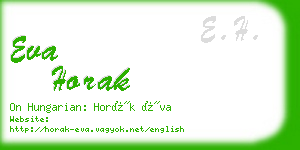 eva horak business card